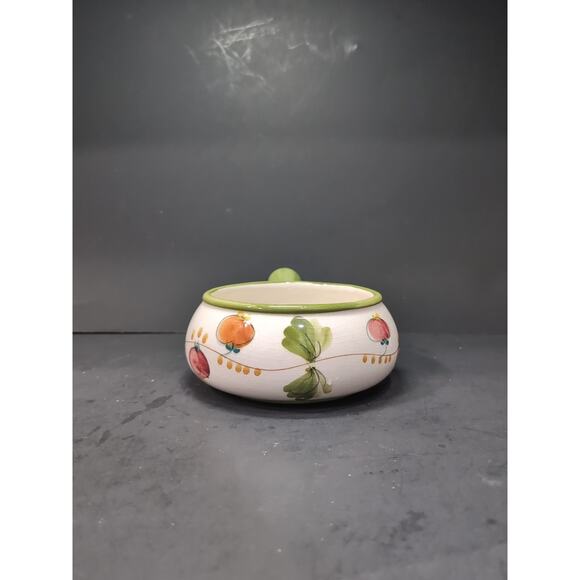 FTD Vintage Fondue Pot, Portugal Pottery, Floral Soup Bowl, Pottery, Soup Bowl - Picture 2 of 10